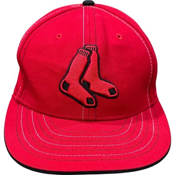 Vintage Twins Enterprise Boston Red Sox Fitted Hat Mens 7 1/4 Red MLB Retro - Picture 1 of 6